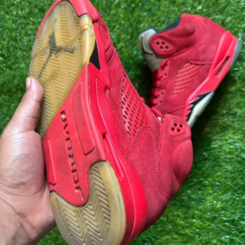 Air Jordan 5 Red Suede Size 7Y • No Box